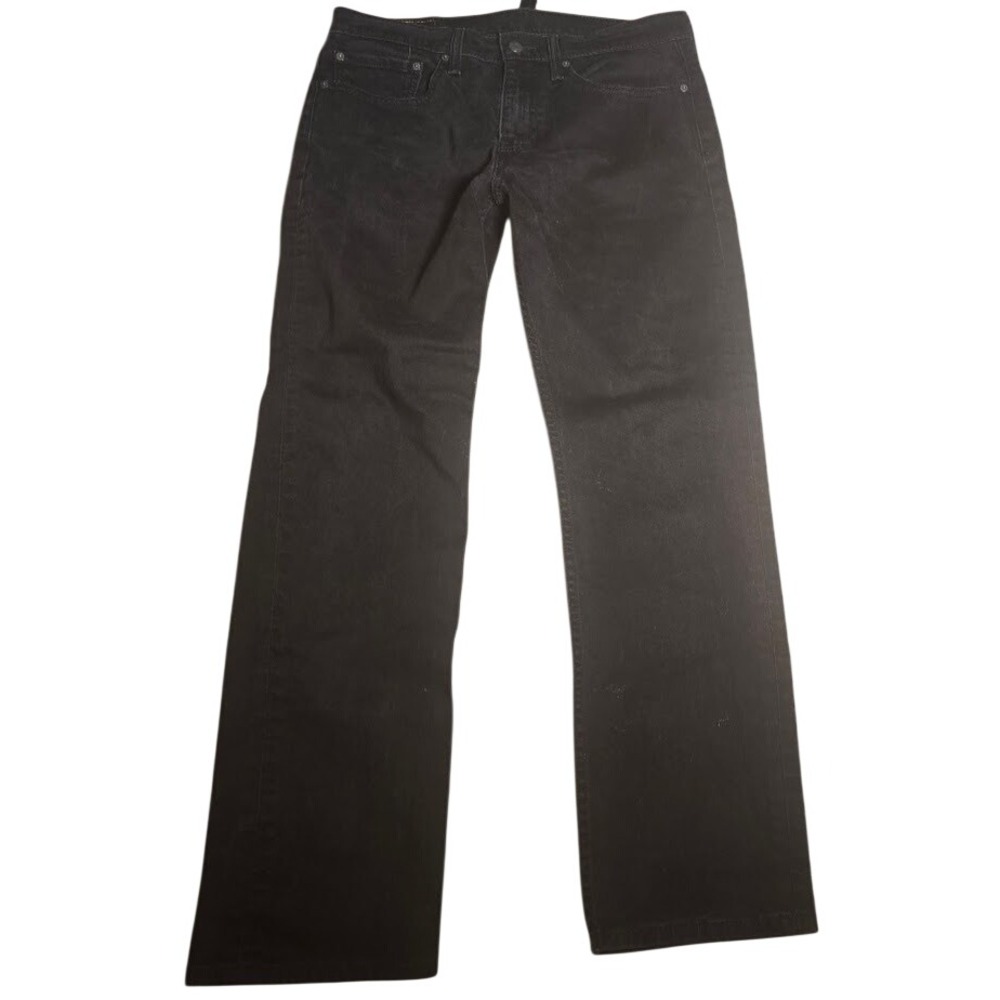 Levis 514 Straight Fit Mens Jeans Black Denim 34x32 Cotton Blend Pants